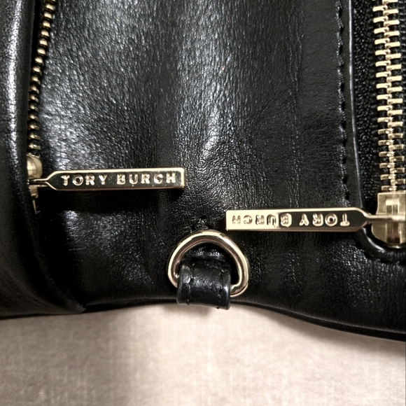 Tory Burch Reva Bombe black leather clutch/shouder bag - Picture 9 of 13